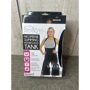 Slim & Trim Neoprene Slimming Hourglass Black Tank Medium Back Support Exercise